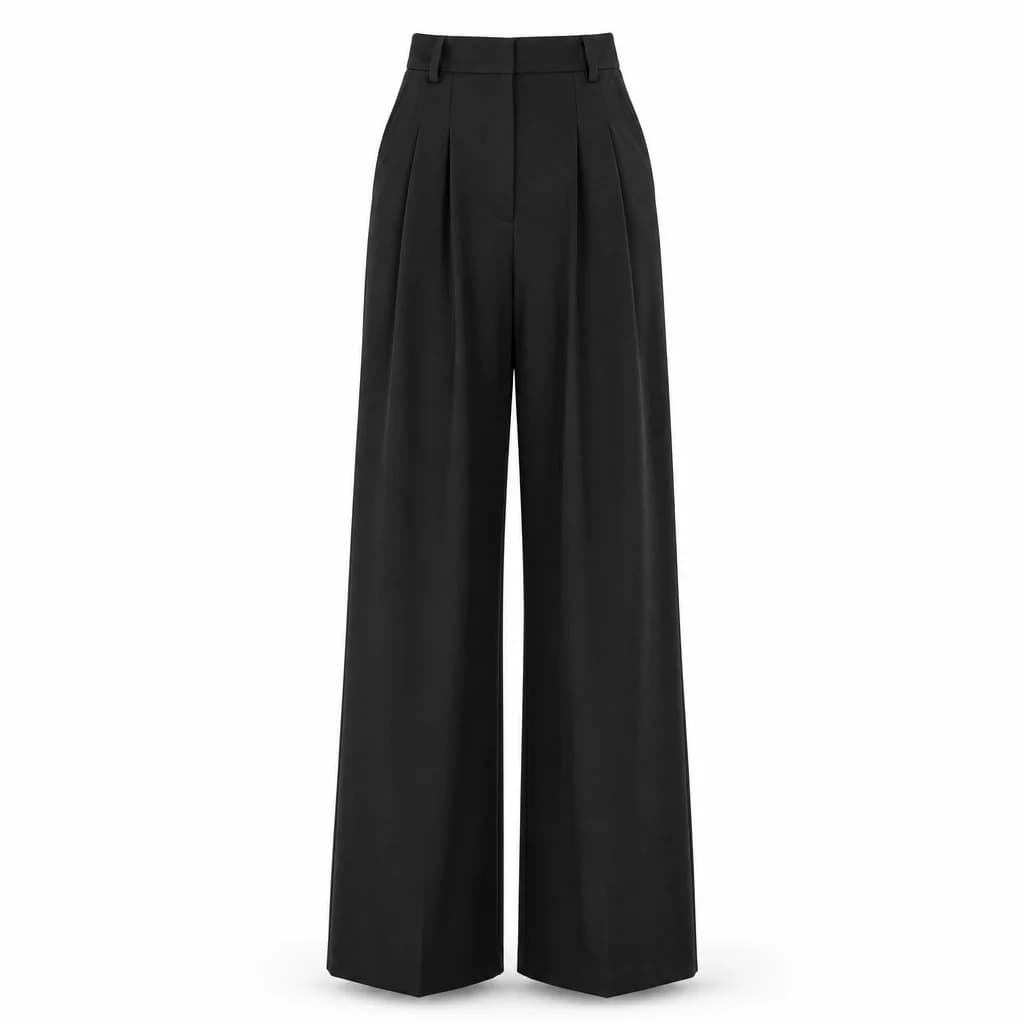 High-Waist Wide-Leg Trousers